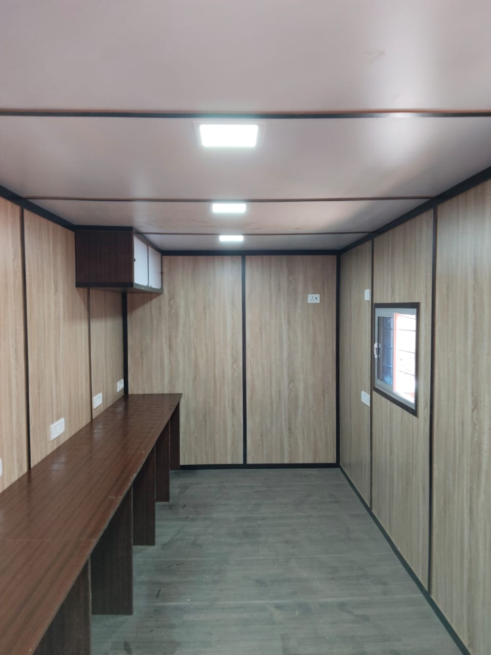 Container home in mountain setting